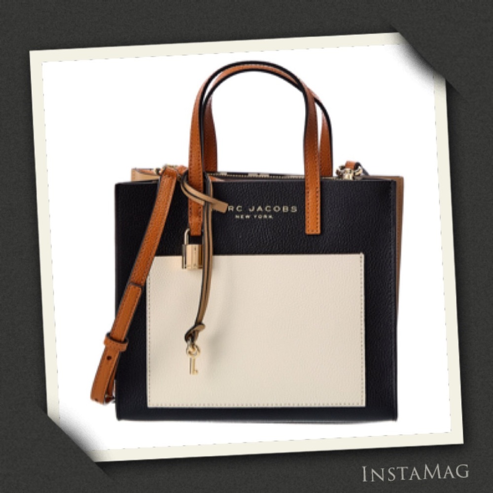 MARC JACOBS Grind Mini Leather Tote in Split Colors